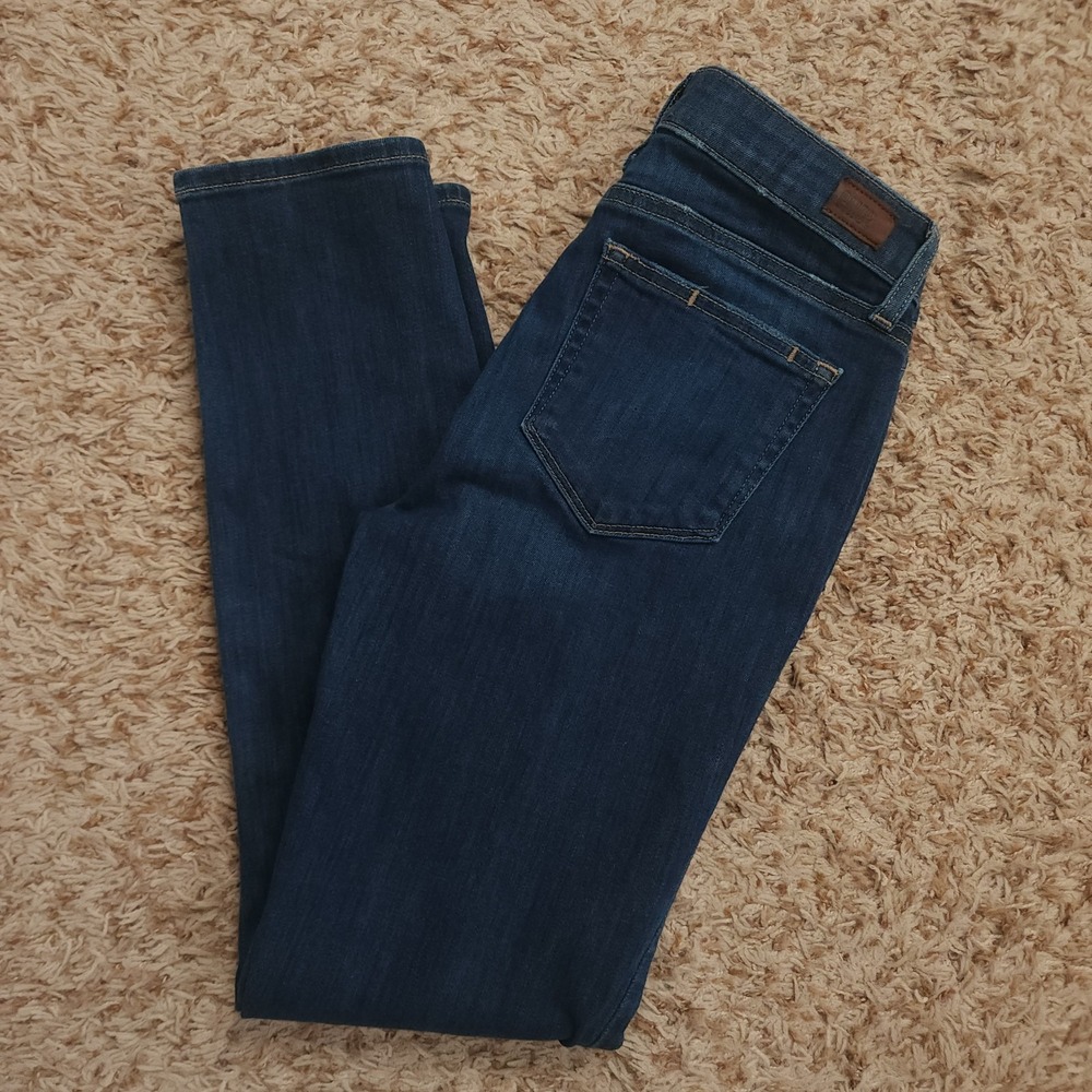 Paige Womens 26 Kylie Crop Low-Rise Skinny Leg‎ Blue Denim Jeans